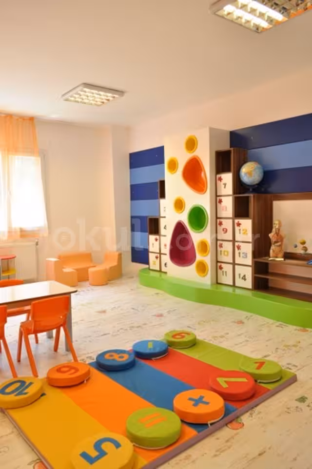 Sanat ve yaratıcı oyun odası; atölye malzemeleri ve çalışma alanları